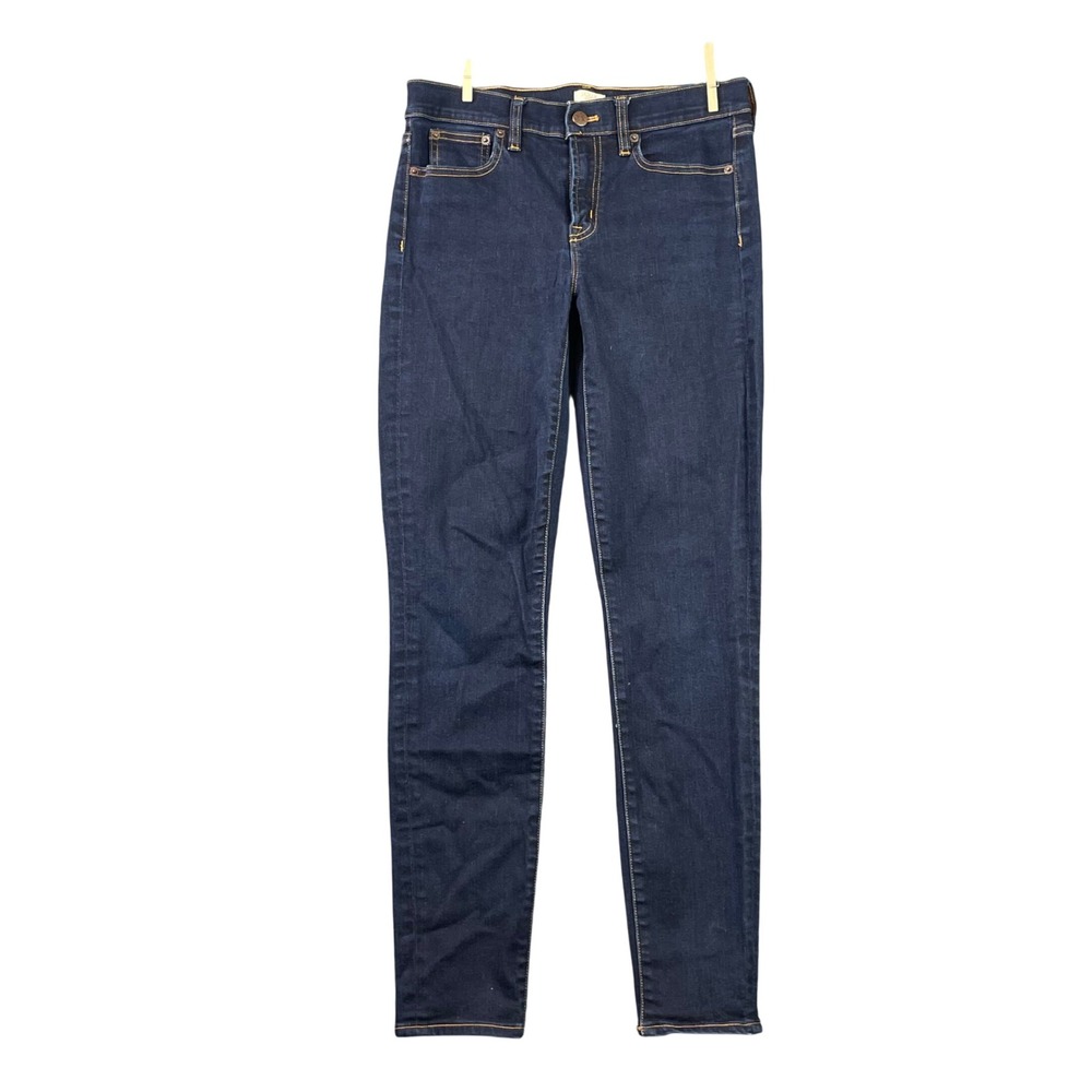 J.Crew‎ Skinny Jeans Womens 29X29 Dark Wash Stretch Denim E0823 Indigo Mid Rise